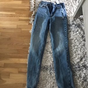 Abercrombie and Fitch High Rise Acid Wash Mom Jean